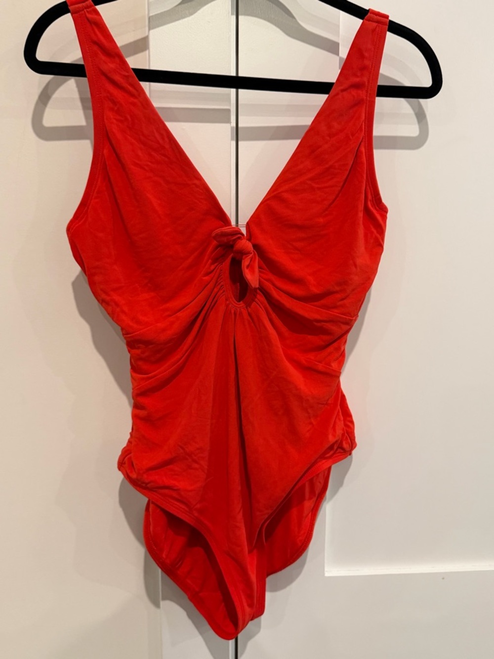 Robin Piccone Ava Knot One Piece Swimsuit in Fiery Red Sz 12 EUC Swim Pool Chic - Picture 7 of 14